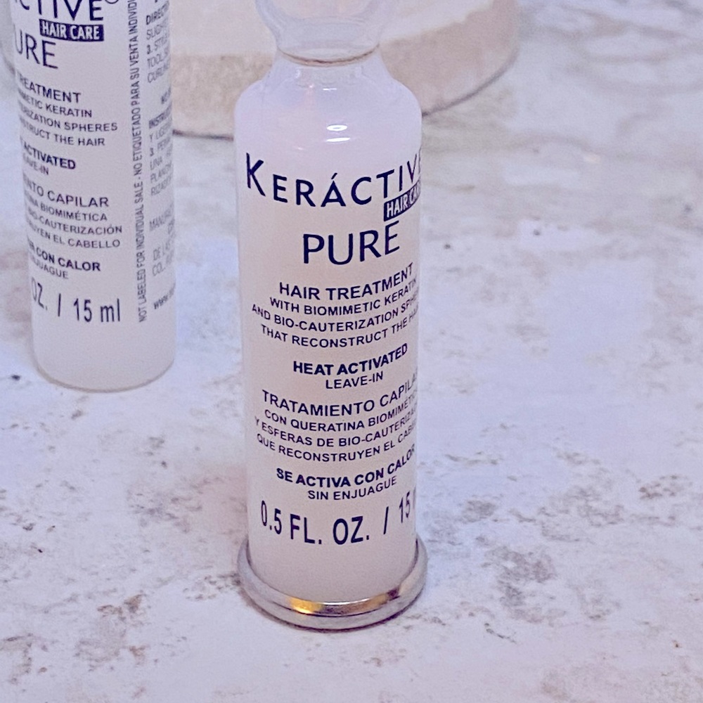Keractive PURE HAIR TREATMENT two vials with biomimetic keratin